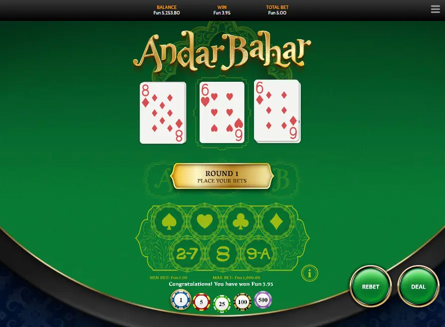 Types of Bets in Andar Bahar