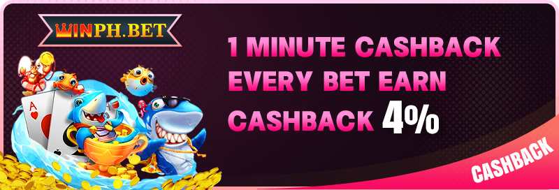 1 MINUTE CASHBACK - EVERY BET EARN CASHBACK 4%